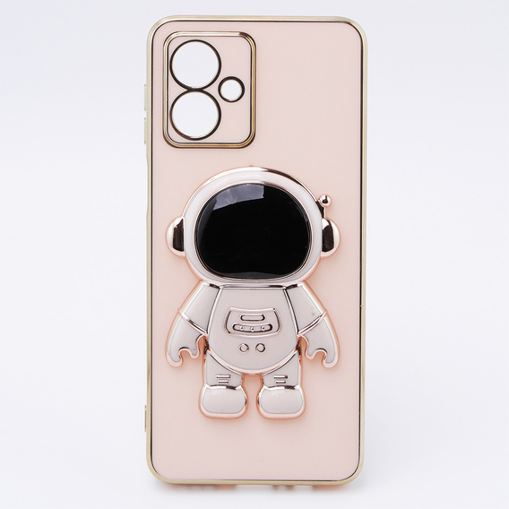 Pouzdro pro Motorola Moto G54 5G, Astronaut, růžové rose gold