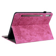 Pouzdro s klopou pro Lenovo Tab P12, flower, růžové