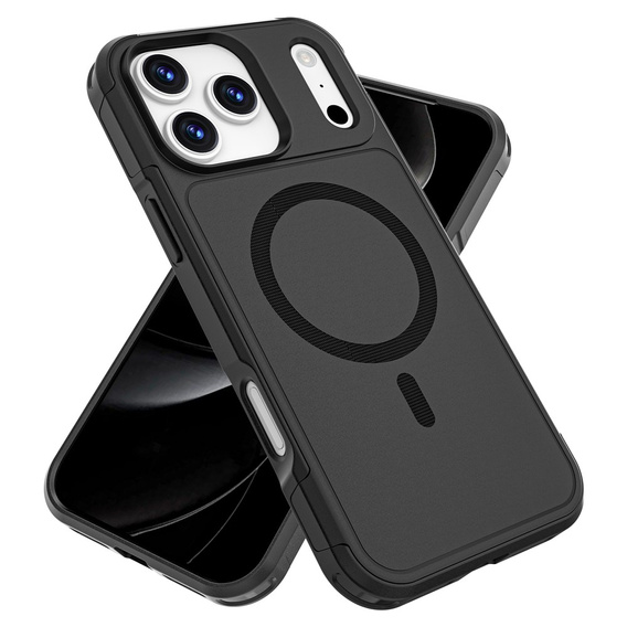 Pouzdro MagForce pro iPhone 17 Pro Max, pro MagSafe, pancéřované, černé