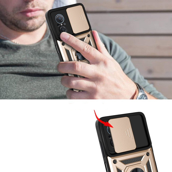 Pouzdro pro Huawei Nova 9 SE, CamShield Slide, zlaté