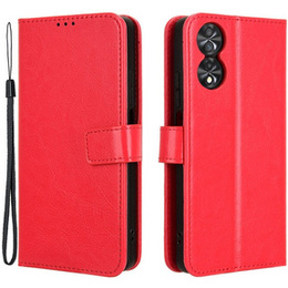 Klopové pouzdro pro TCL 40 NxtPaper, Crazy Horse Wallet, červené