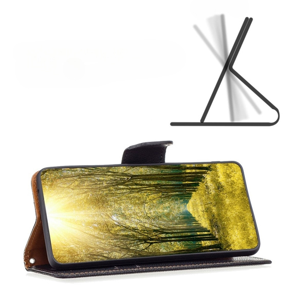Klopové pouzdro pro Samsung Galaxy A54 5G, Wallet Litchi Magnet, černé