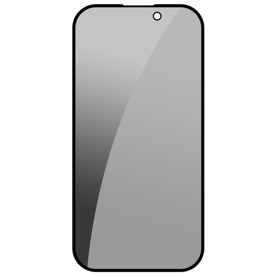 2x Tvrzené sklo pro iPhone 15 Pro Max, ERBORD 9H Easy App Anti-Peep