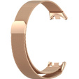 Milánský náramek s pouzdrem pro Xiaomi Smart Band 10 / 9 / 8, růžové zlato