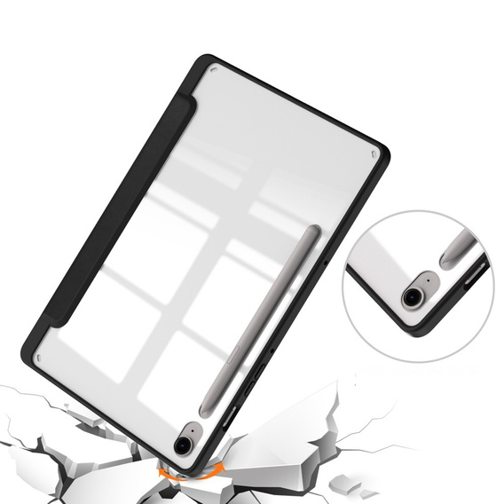 Pouzdro pro Samsung Galaxy Tab S9 FE / S10 FE, Smartcase Hybrid, se slotem na stylus, černé