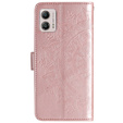 Klopové pouzdro pro Motorola Moto G53 5G, Mandala Flower, růžové rose gold