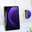 Pouzdro pro Samsung Galaxy Tab S10 Lite / S10 FE / S9 FE, Smartcase Hybrid, se slotem na stylus, tmavě zelené