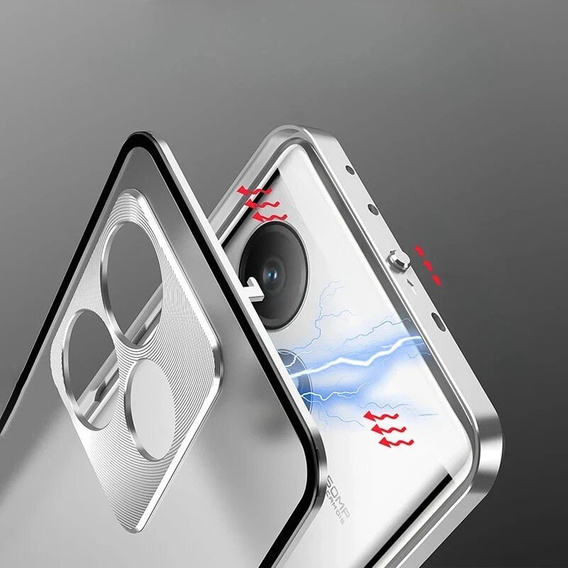 Pouzdro pro Realme GT 6 / 6T, Frame Case, stříbrné