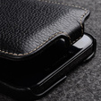 MELKCO flipové pouzdro pro iPhone 15, kožené, flipové, černé