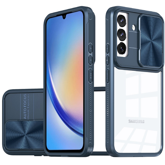 Pouzdro pro Samsung Galaxy A34 5G, Slide Camera, modré