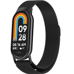 Milánský náramek s pouzdrem pro Xiaomi Smart Band 10 / 9 / 8, černý