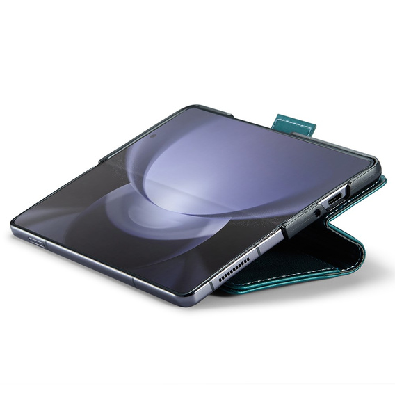 Flipové pouzdro CASEME pro Samsung Galaxy Z Fold6 5G, Litchi Wallet, zelené