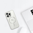 Pouzdro pro iPhone 16 Pro Max, ERBORD Glitter MagSafe, průhledné + sklo na displej