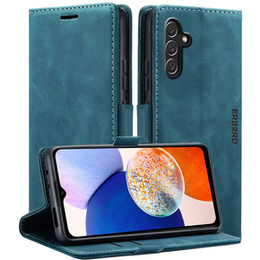 Pouzdro pro Samsung Galaxy A14 4G/5G, ERBORD Vintage peněženka s klopou, modré