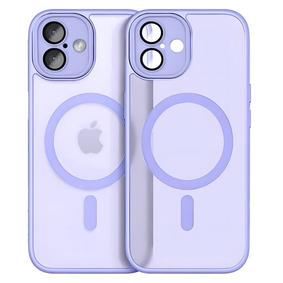 Pouzdro pro iPhone 16, pro MagSafe, ERBORD Matt Case, fialový + sklo na displej