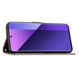 Klopové pouzdro pro Xiaomi Redmi Note 13 Pro+, Butterfly, šedé