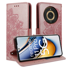 Klopové pouzdro pro Realme 11 Pro 5G / Pro+ 5G, Mandala Flower, růžové