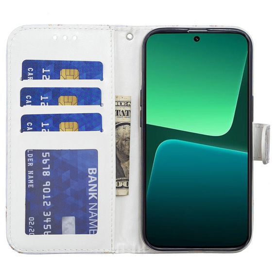 Klopové pouzdro pro Xiaomi 13 Lite, Wallet, butterfly, modré