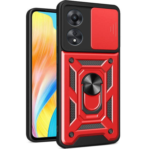 Pouzdro pro Oppo A98 5G, CamShield Slide, červené