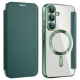 Klopové pouzdro pro Samsung Galaxy A26, RFID Wallet MagSafe CamShield, zelené