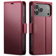 ERBORD Lesklé pouzdro Litchi, flipová peněženka pro iPhone 17 Pro Max