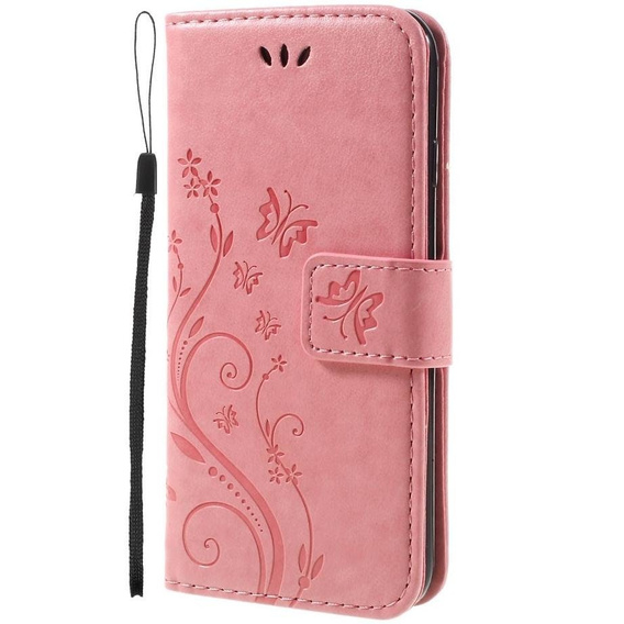 Klopové pouzdro pro iPhone 7/8/SE 2020/SE 2022, Butterfly, růžové