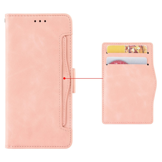 Klopové pouzdro pro Oppo Reno 13, Card Slot, růžové
