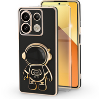 Pouzdro pro Xiaomi Redmi Note 13 5G, Astronaut, černé + 9H tvrzené sklo