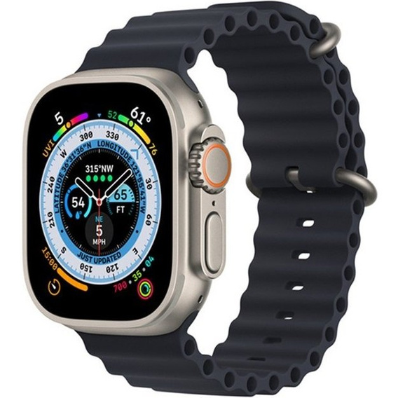 Pasek Silikonowy Ocean do Apple Watch 1/2/3/4/5/6/7/8/SE/ULTRA 42/44/45/49MM, Szary