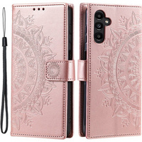 Klopové pouzdro pro Samsung Galaxy A34 5G, Mandala, růžové rose gold