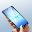 Pouzdro pro Samsung Galaxy A17 5G, magnetické dvojité sklo, průhledné s černými boky