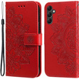 Klopové pouzdro pro Samsung Galaxy A14 4G/5G, Mandala Flower, červené