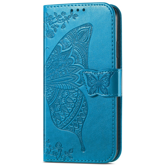 Klopové pouzdro pro Samsung Galaxy A56, Butterfly, modré