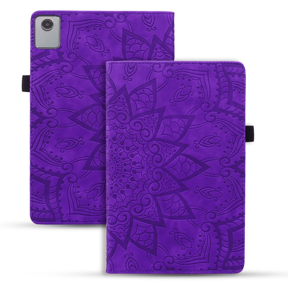 Pouzdro s klopou pro Lenovo Tab M11, flower, fialové