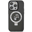 Pouzdro Karl Lagerfeld Ring Stand Karl & Choupette MagSafe pro iPhone 15 Pro