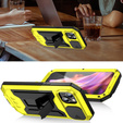 Pouzdro pro iPhone 15, R-JUST CamShield Slide, pancéřované, žluté / černé