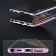Pouzdro pro Samsung Galaxy S21 Ultra, Magnetic Dual Glass, fialové