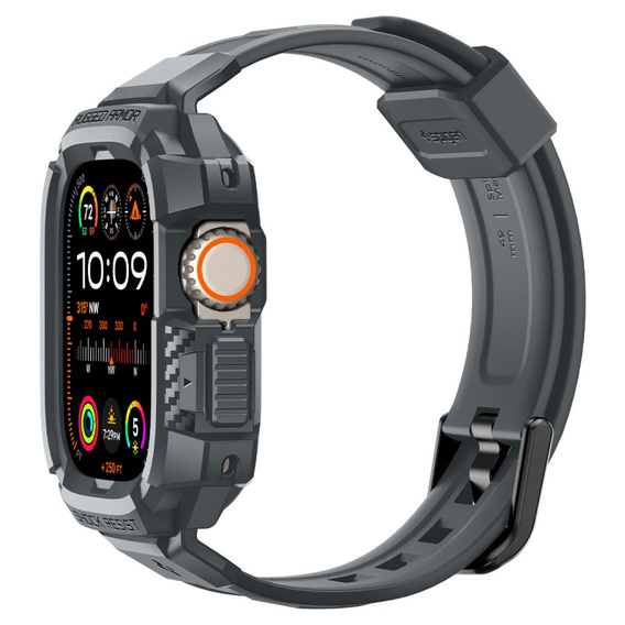 Etui Pasek SPIGEN do Apple Watch 4/5/6/7/SE 44/45mm, Rugged Armor Pro, Charcoal Grey