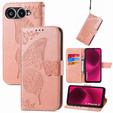Klopové pouzdro pro T Phone 3 5G, Butterfly, růžové rose gold