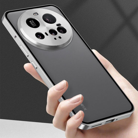 Pouzdro pro Xiaomi 15 Ultra, Frame Case, stříbrné