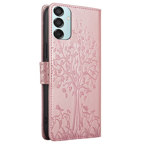 Klopové pouzdro pro Samsung Galaxy M15 5G, Tree, růžové