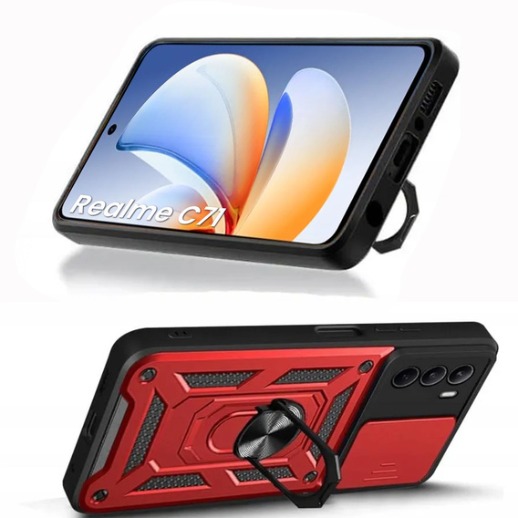 Pouzdro pro Realme C71, CamShield Slide, červené