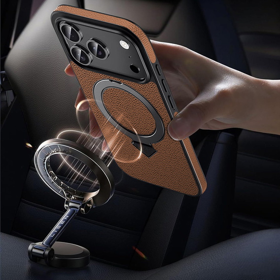 Kožené pouzdro s podstavcem MagSafe pro iPhone 17 Pro Max