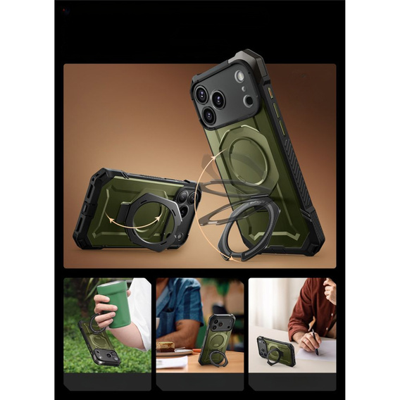 Pouzdro Supcase pro iPhone 17 Pro Max, Unicorn Beetle Grip Mag, Guldan