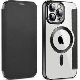 Klopové pouzdro pro iPhone 13 Pro Max, RFID Wallet MagSafe CamShield, černé