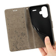 Klopové pouzdro pro Xiaomi Redmi Note 13 Pro+, Butterfly, šedé