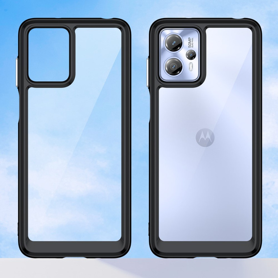 Pouzdro pro Motorola Moto G13 / G23, Fusion Hybrid, transparentní / černé