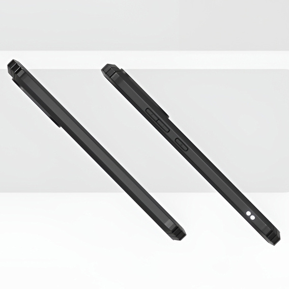 Pouzdro pro Oppo Reno 14F, vyztužené, průhledné s černými boky