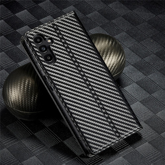 Klopové pouzdro LC.IMEEKE pro Samsung Galaxy A17 5G, karbonová textura, černé
