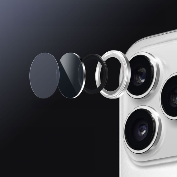 2x sklo na fotoaparát ERBORD OPTIK Pro pro iPhone 17 Pro / 17 Pro Max